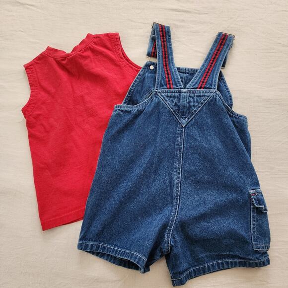 Vintage Sporty + SL Cardinals Shortalls & Shirt Bundle 3t/4t - Picture 7 of 7